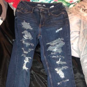 Distressed jeans